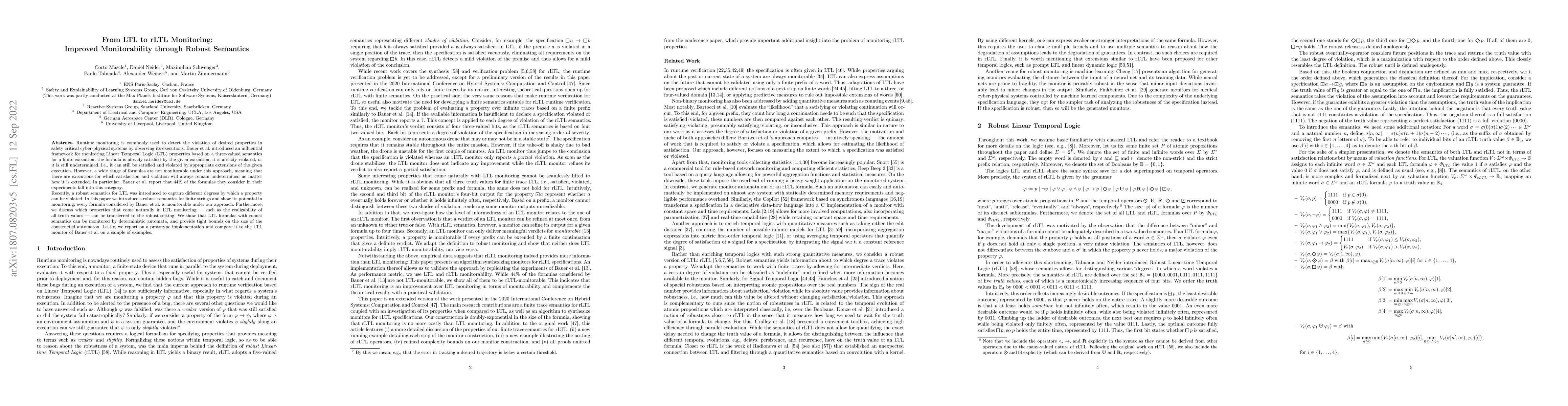 Thumbnail for From LTL to rLTL Monitoring: Improved Monitorability through Robust
  Semantics