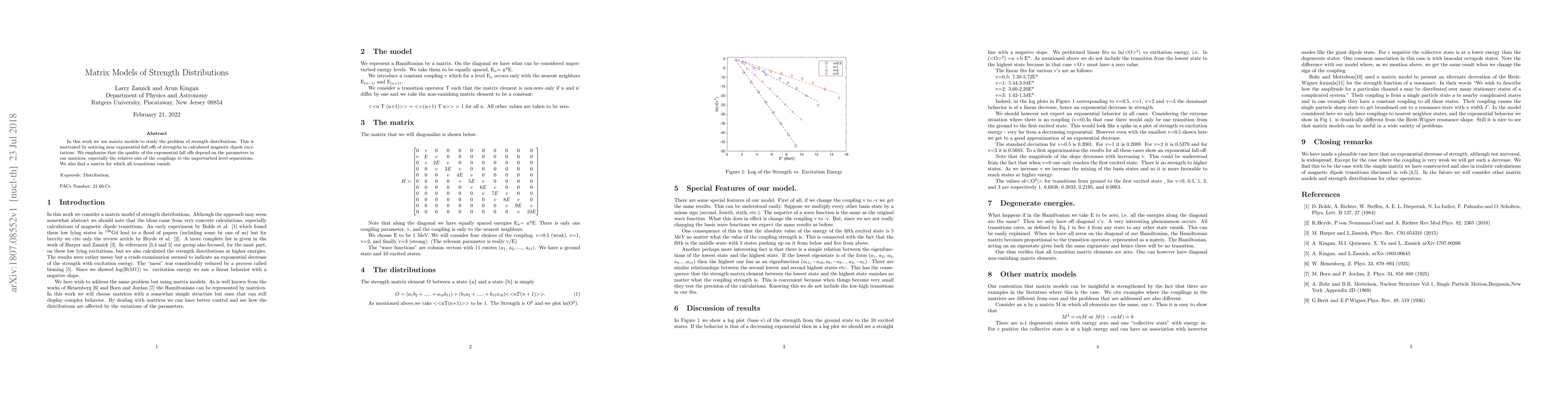 Thumbnail for Matrix Models of Strength Distributions