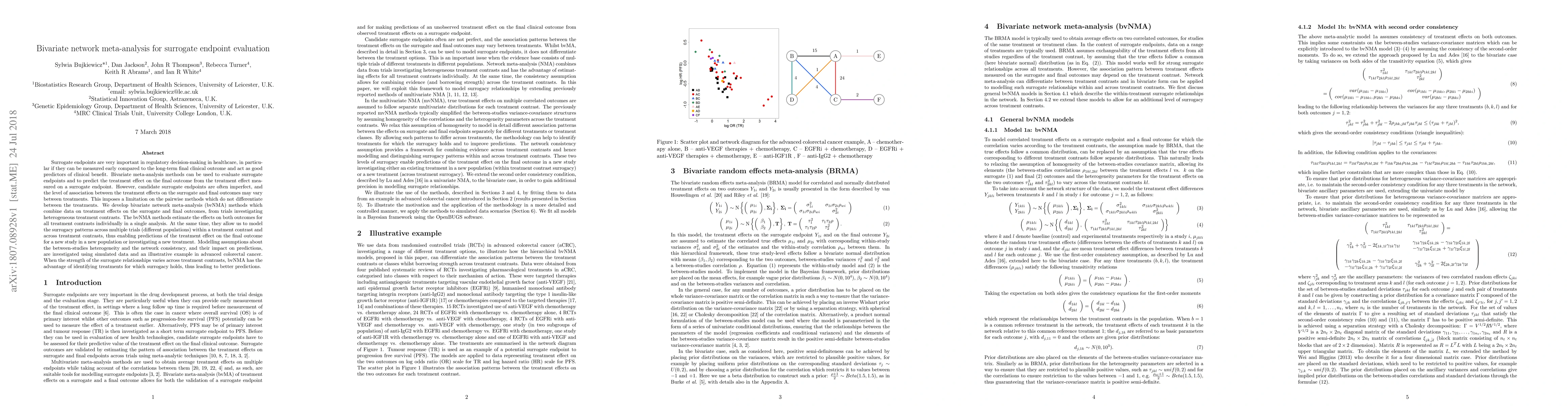 Thumbnail for Bivariate network meta-analysis for surrogate endpoint evaluation