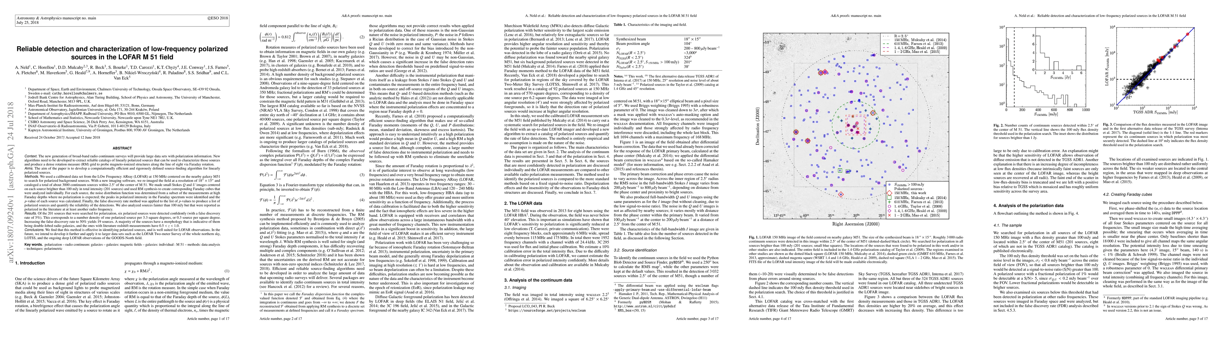 Thumbnail for Reliable detection and characterization of low-frequency polarized
  sources in the LOFAR M51 field