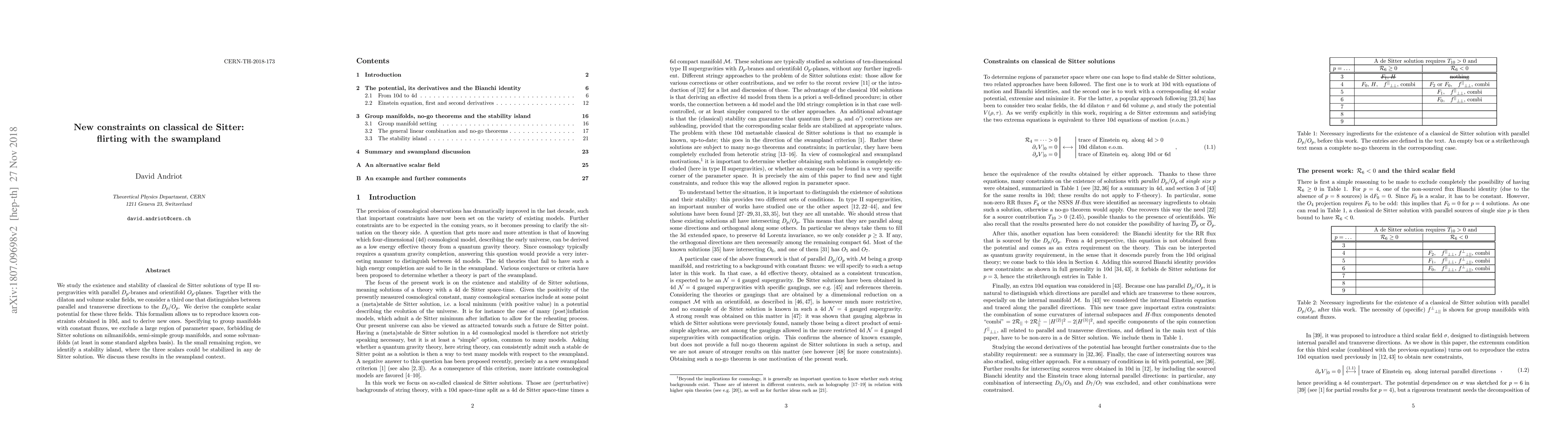 Thumbnail for New constraints on classical de Sitter: flirting with the swampland