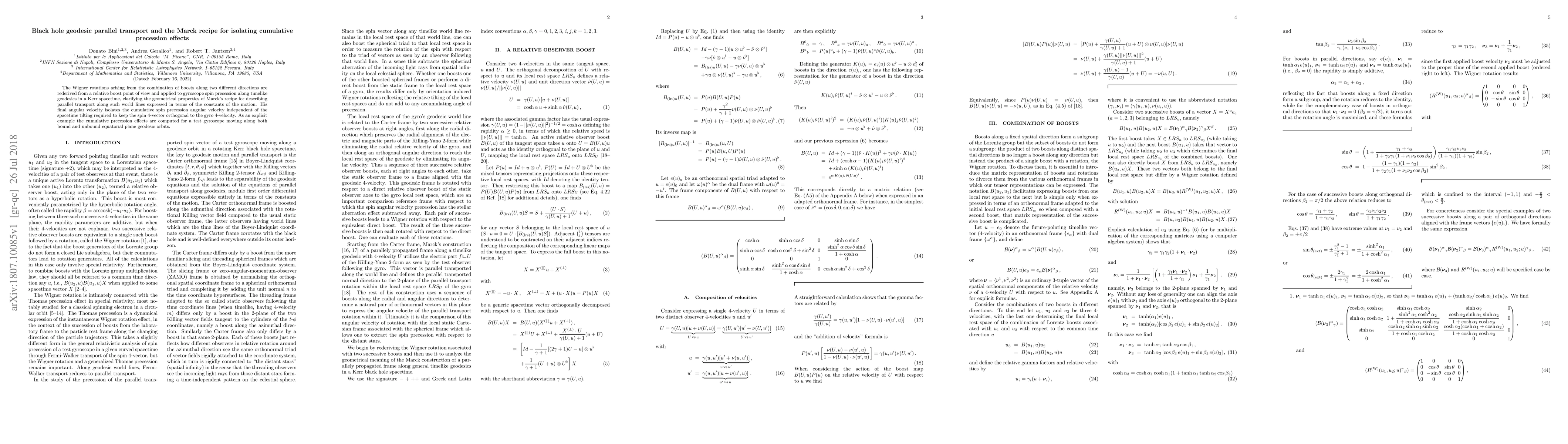 Thumbnail for Black hole geodesic parallel transport and the Marck recipe for
  isolating cumulative precession effects