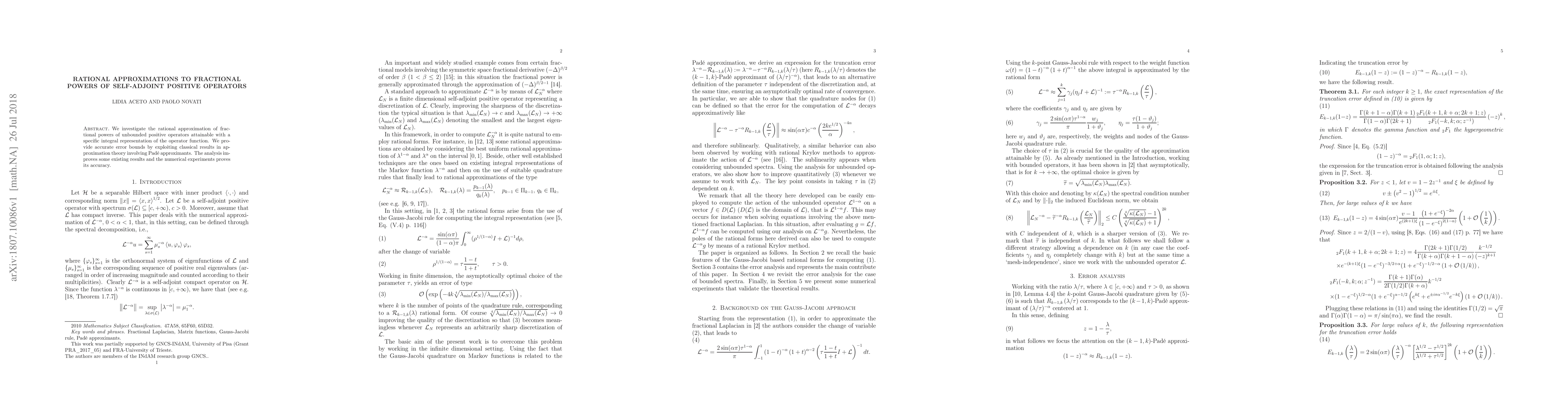 Thumbnail for Rational approximations to fractional powers of self-adjoint positive
  operators