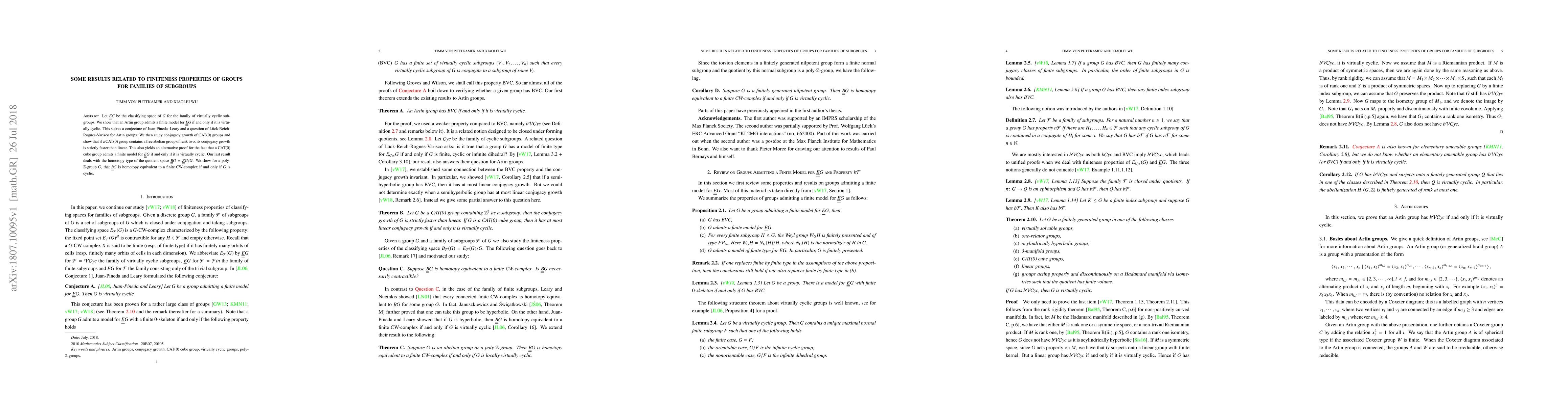 Thumbnail for Some results related to finiteness properties of groups for families of
  subgroups