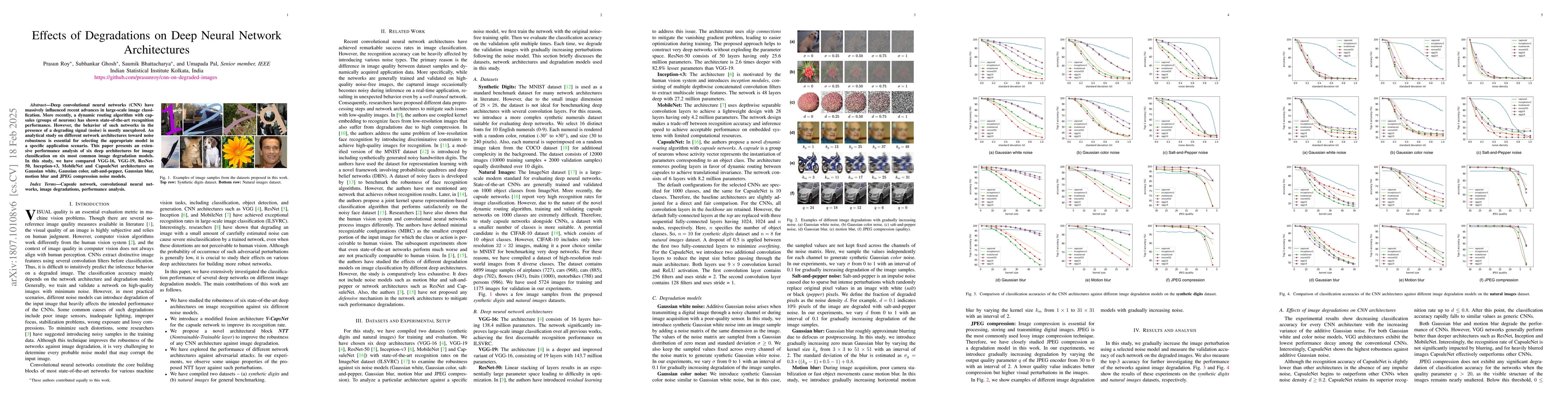 Thumbnail for Effects of Degradations on Deep Neural Network Architectures