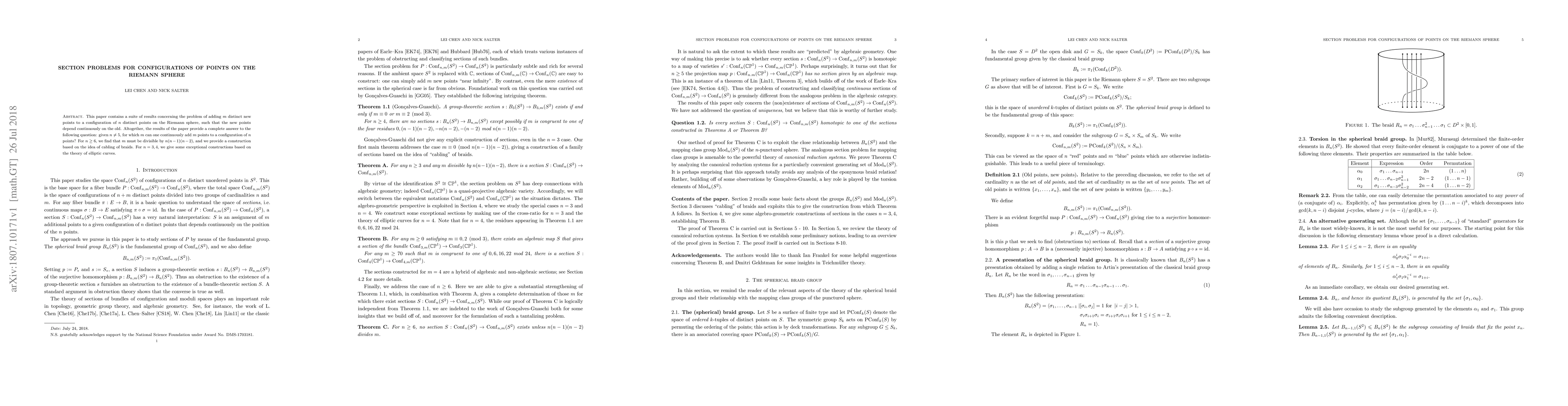 Thumbnail for Section problems for configurations of points on the Riemann sphere