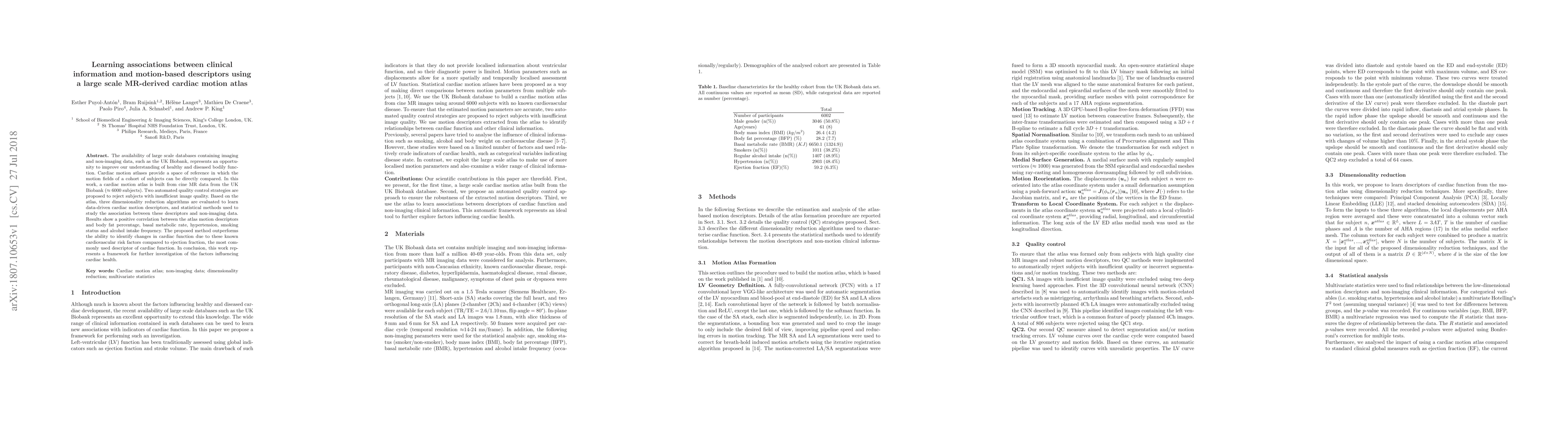 Thumbnail for Learning associations between clinical information and motion-based
  descriptors using a large scale MR-derived cardiac motion atlas