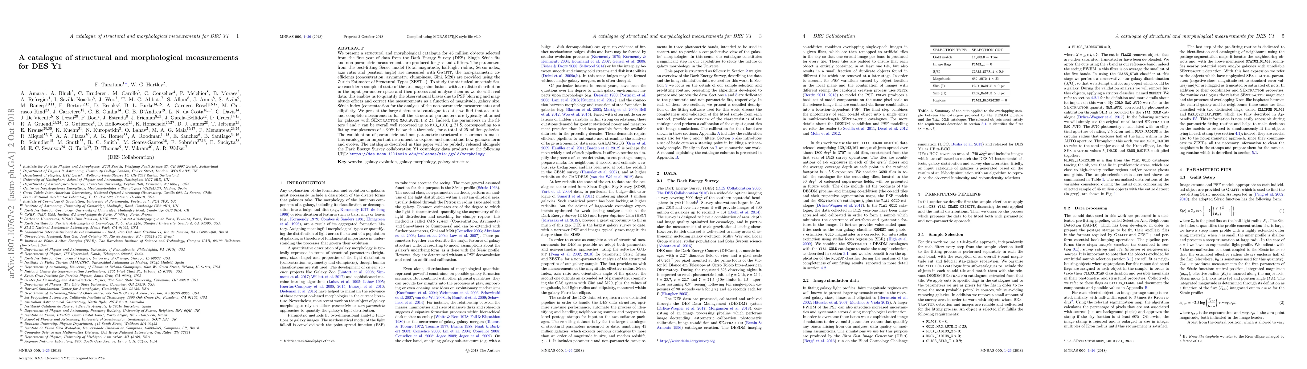 Thumbnail for A catalogue of structural and morphological measurements for DES Y1
