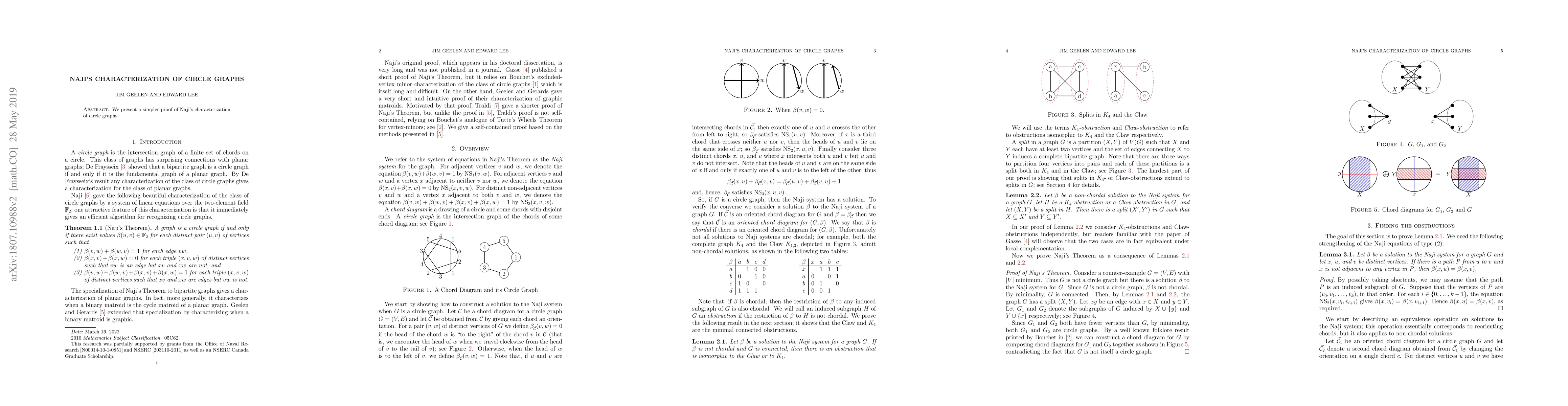 Thumbnail for Naji's characterization of circle graphs