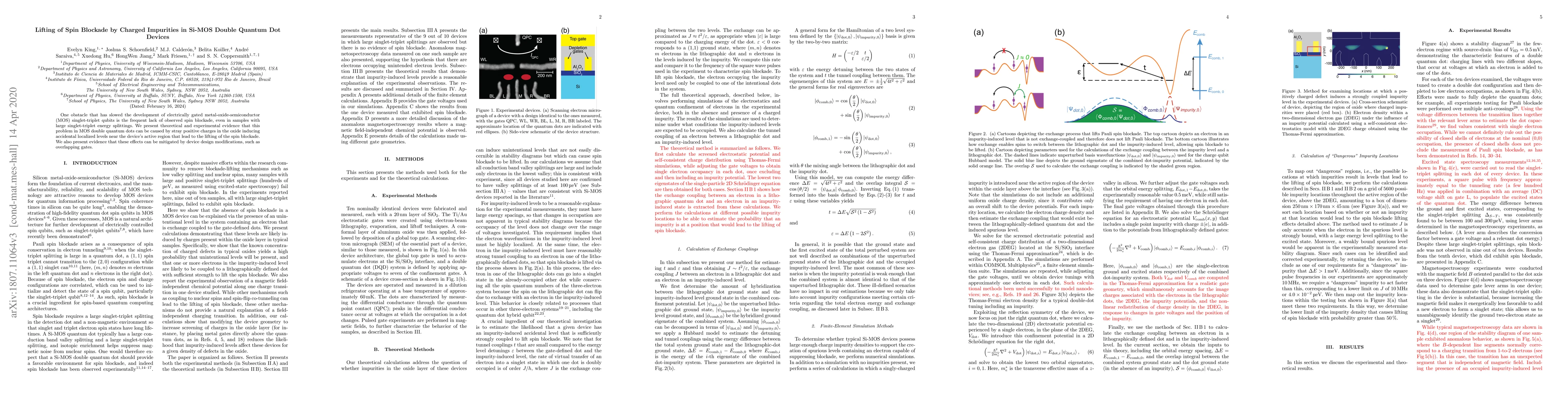 Thumbnail for Lifting of Spin Blockade by Charged Impurities in Si-MOS Double Quantum
  Dot Devices