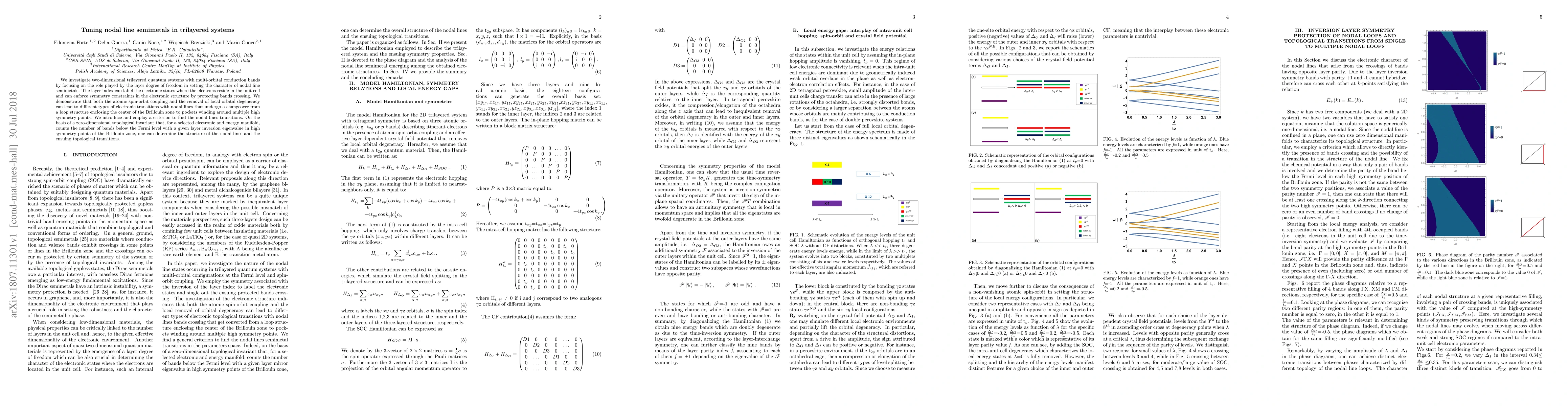Thumbnail for Tuning nodal line semimetals in trilayered systems