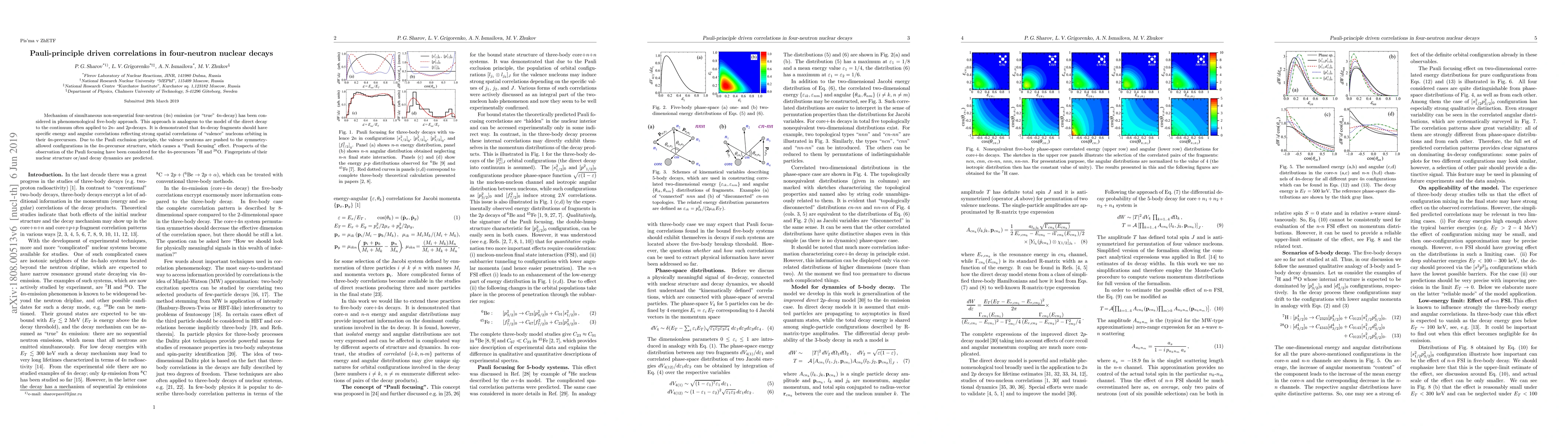Thumbnail for Pauli-principle driven correlations in four-neutron nuclear decays