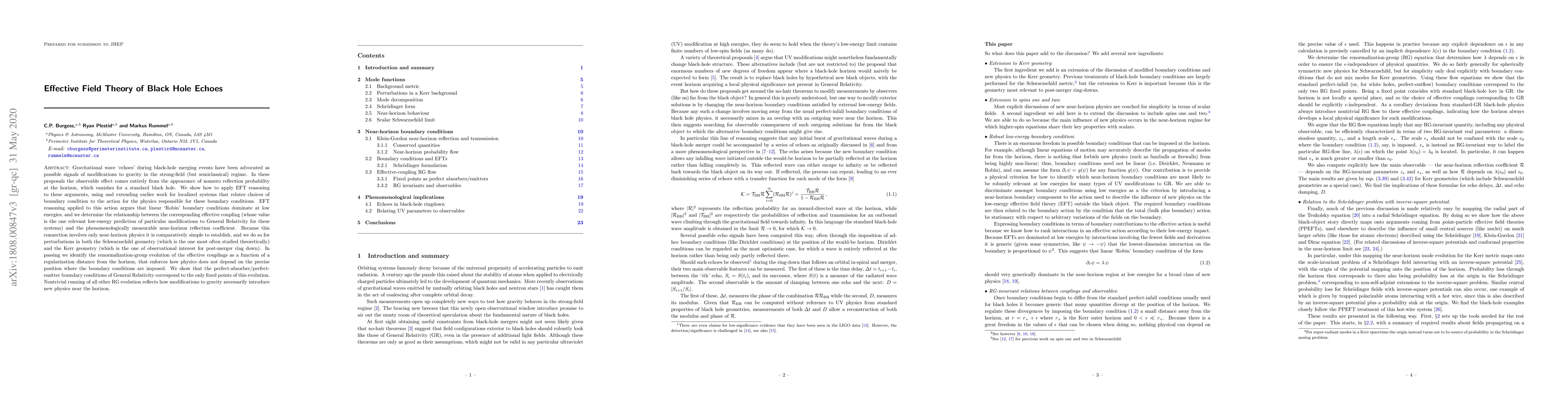 Thumbnail for Effective Field Theory of Black Hole Echoes