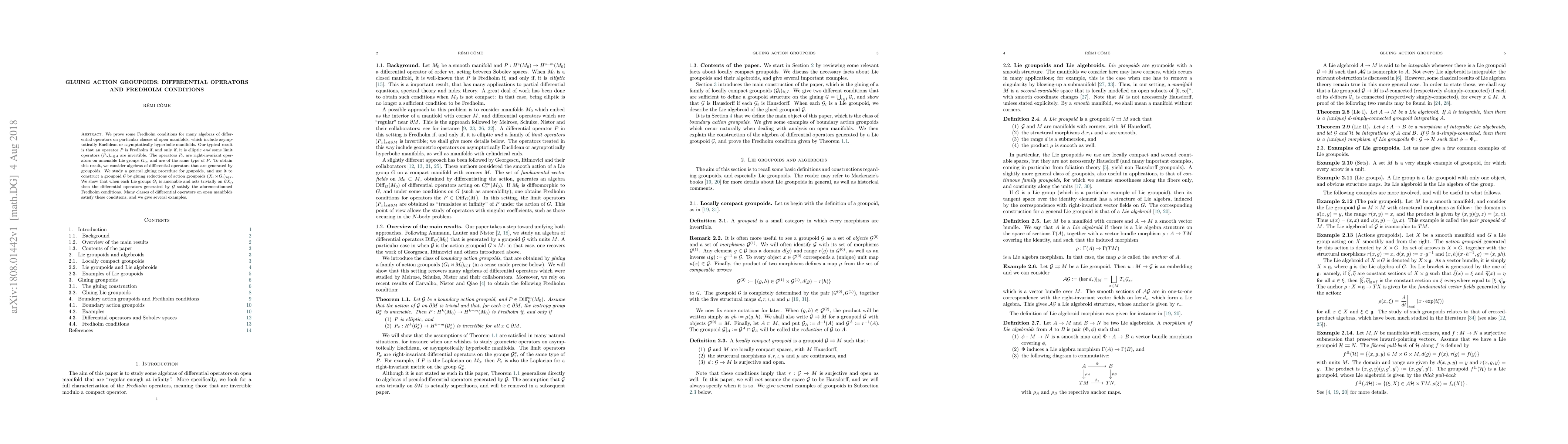 Thumbnail for Gluing action groupoids: differential operators and Fredholm conditions