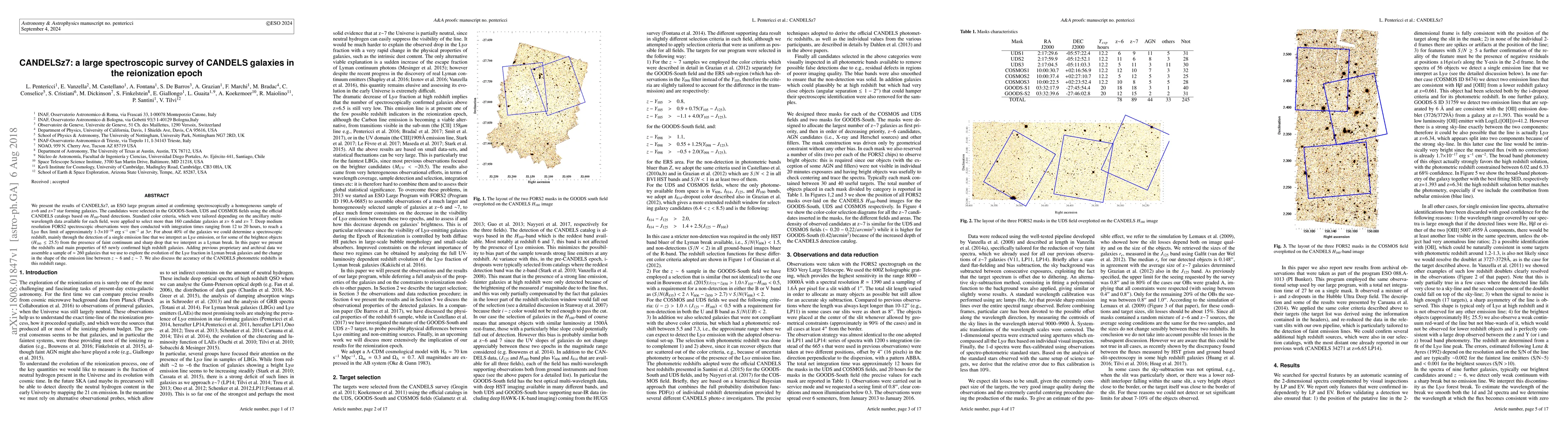 Thumbnail for CANDELSz7: a large spectroscopic survey of CANDELS galaxies in the
  reionization epoch