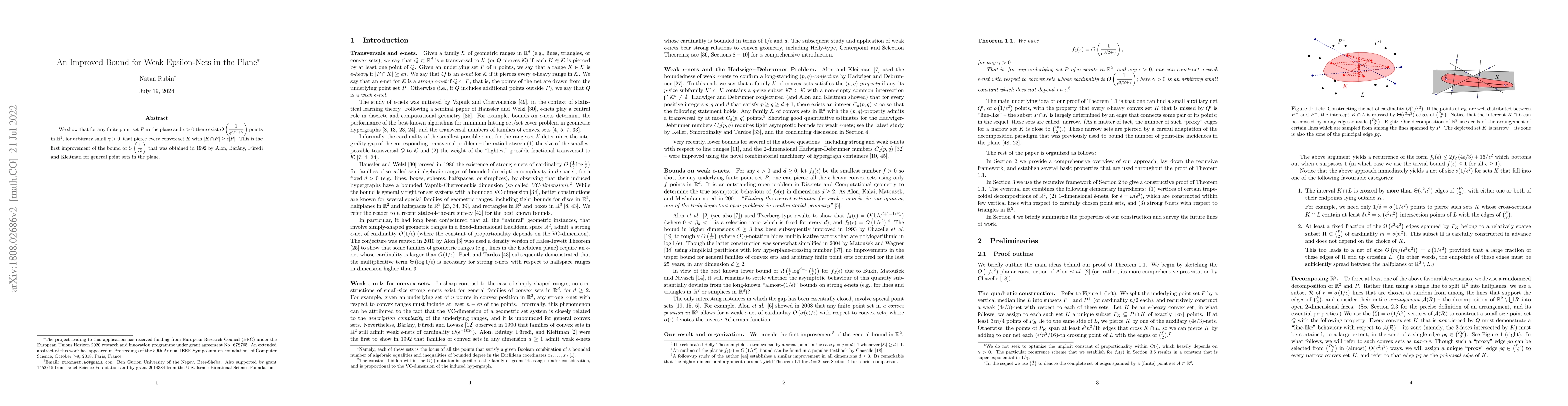Thumbnail for An Improved Bound for Weak Epsilon-Nets in the Plane