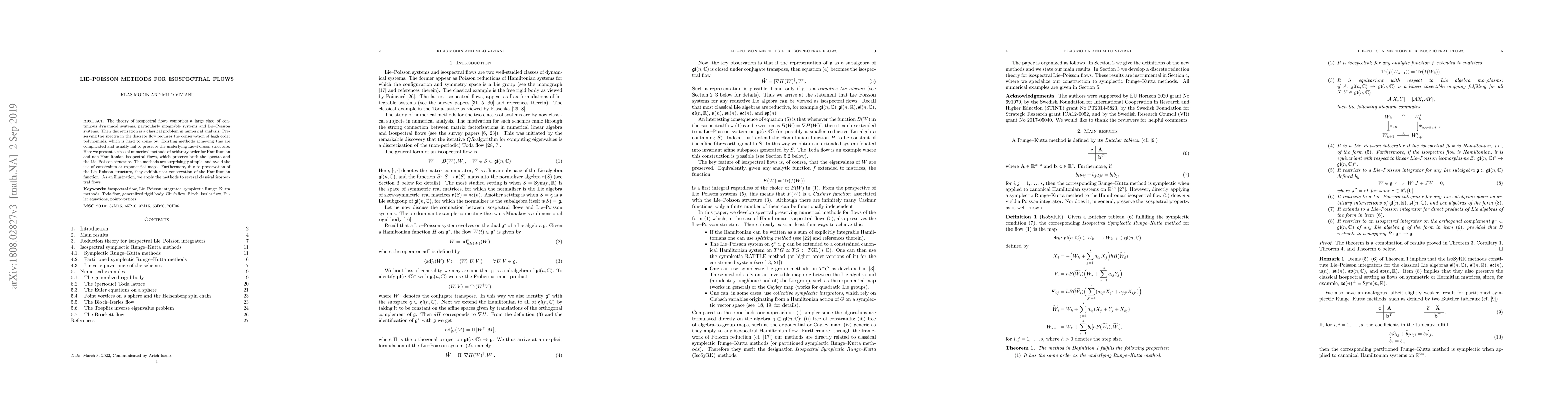 Thumbnail for Lie-Poisson methods for isospectral flows