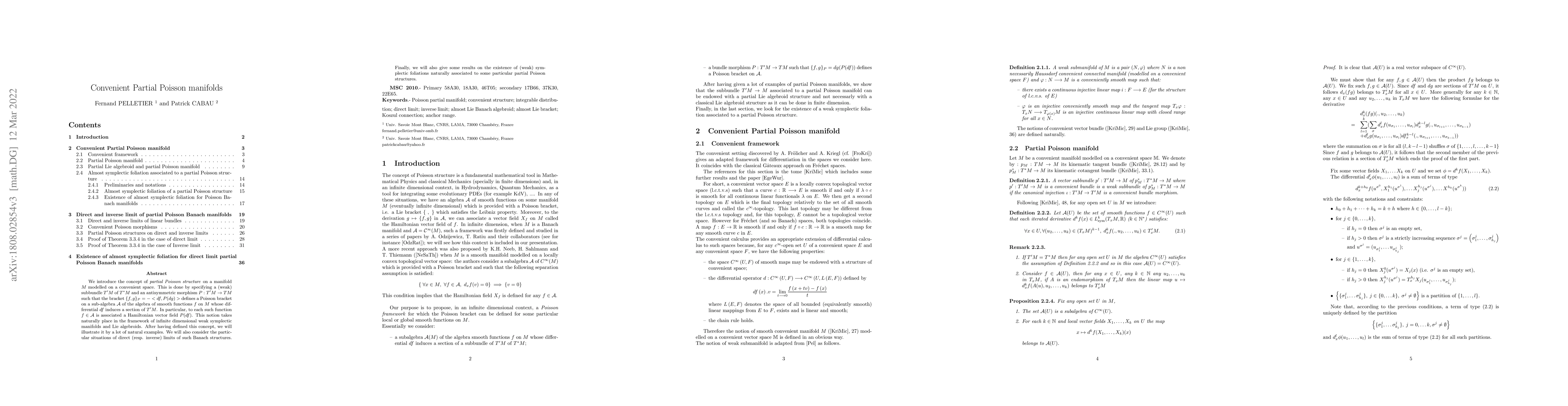 Thumbnail for Convenient Partial Poisson Manifolds