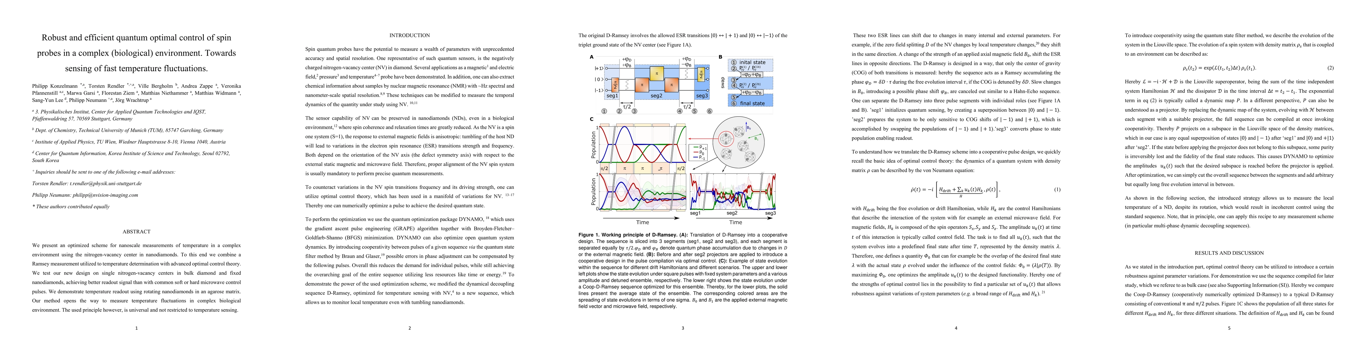 Thumbnail for Robust and efficient control of spin probes in a complex (biological)
  environment. Towards sensing of fast temperature fluctuations