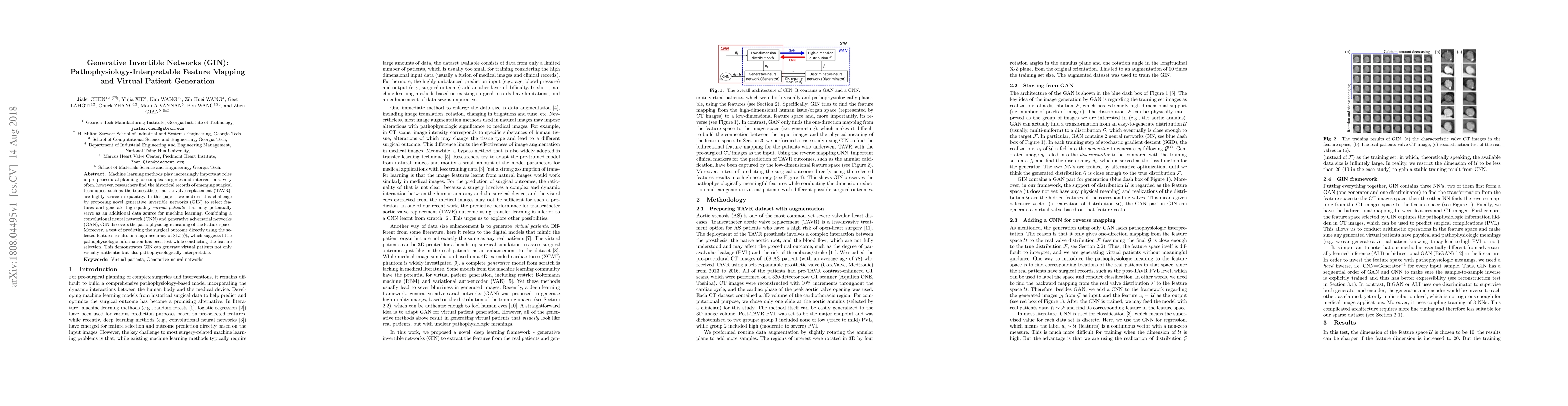 Thumbnail for Generative Invertible Networks (GIN): Pathophysiology-Interpretable
  Feature Mapping and Virtual Patient Generation