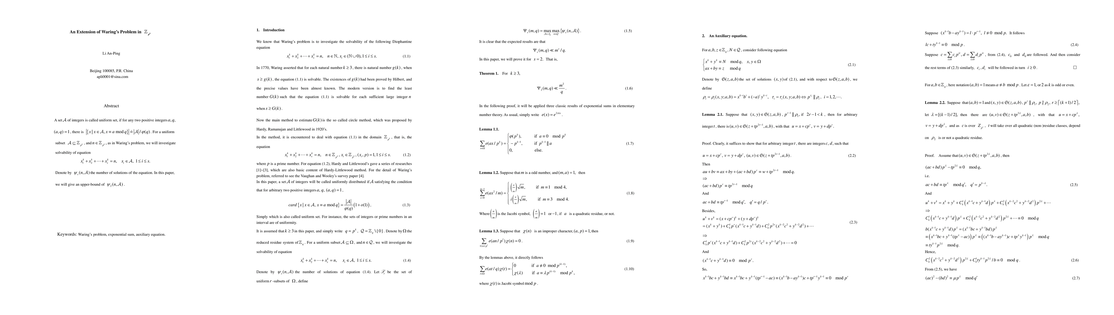 Thumbnail for An Extension of Waring's Problem in $\mathbb{Z}_{p^k}$