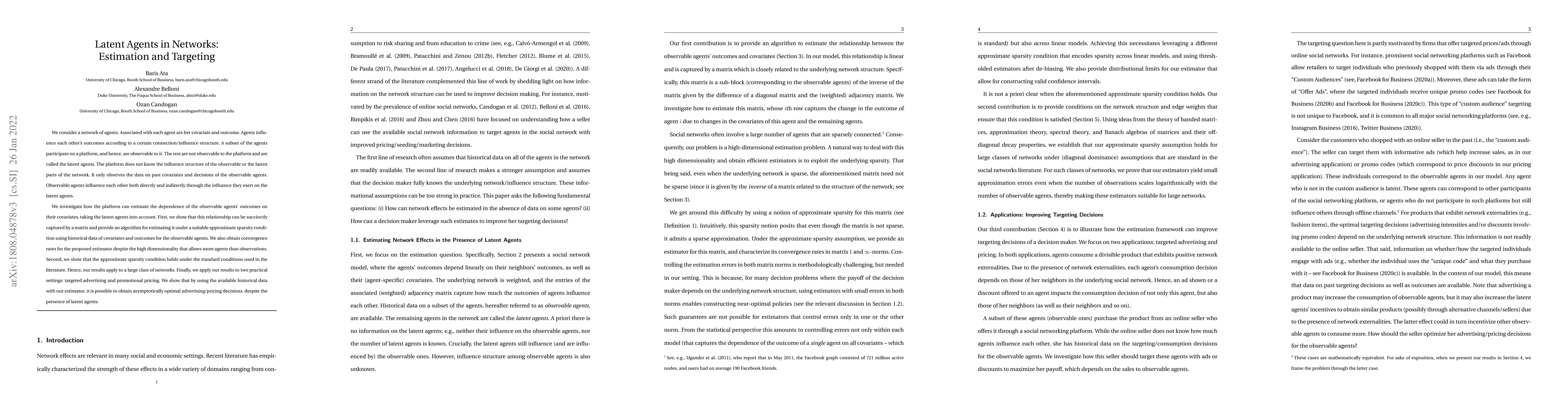 Thumbnail for Latent Agents in Networks: Estimation and Targeting