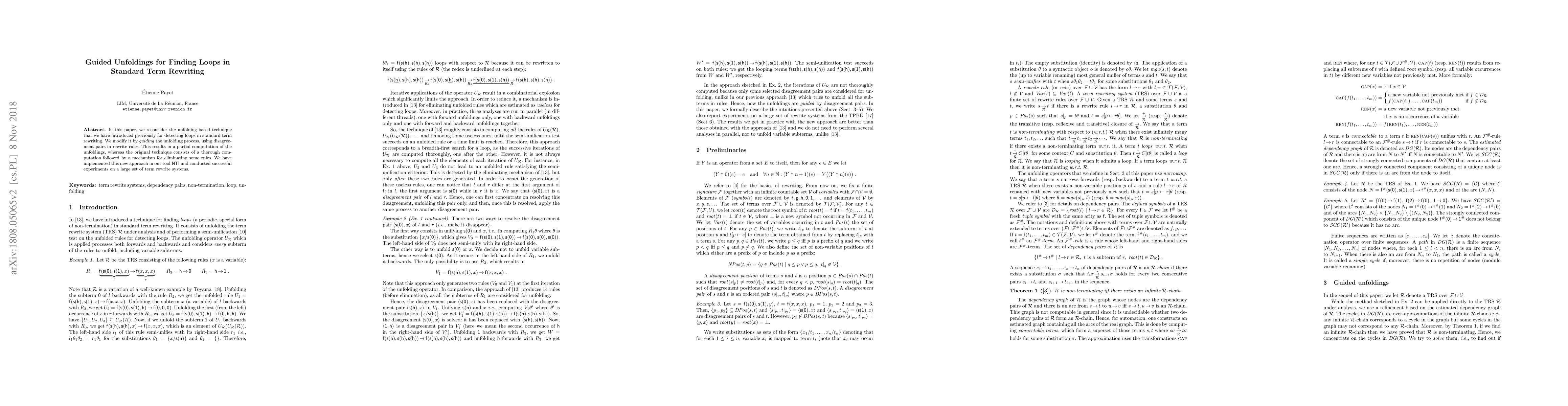 Thumbnail for Guided Unfoldings for Finding Loops in Standard Term Rewriting