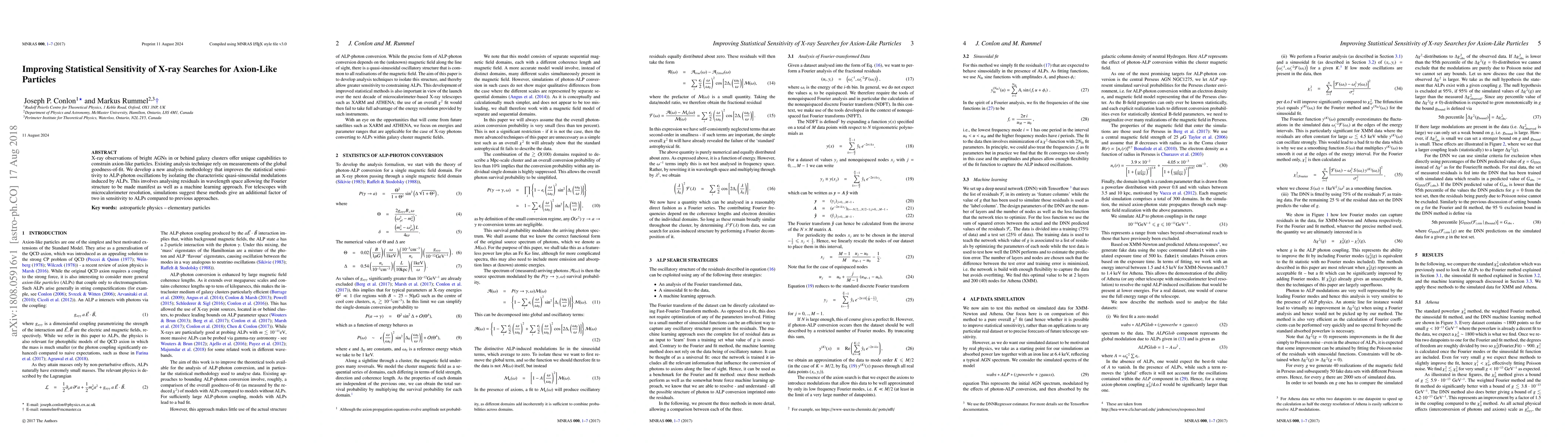 Thumbnail for Improving Statistical Sensitivity of X-ray Searches for Axion-Like
  Particles