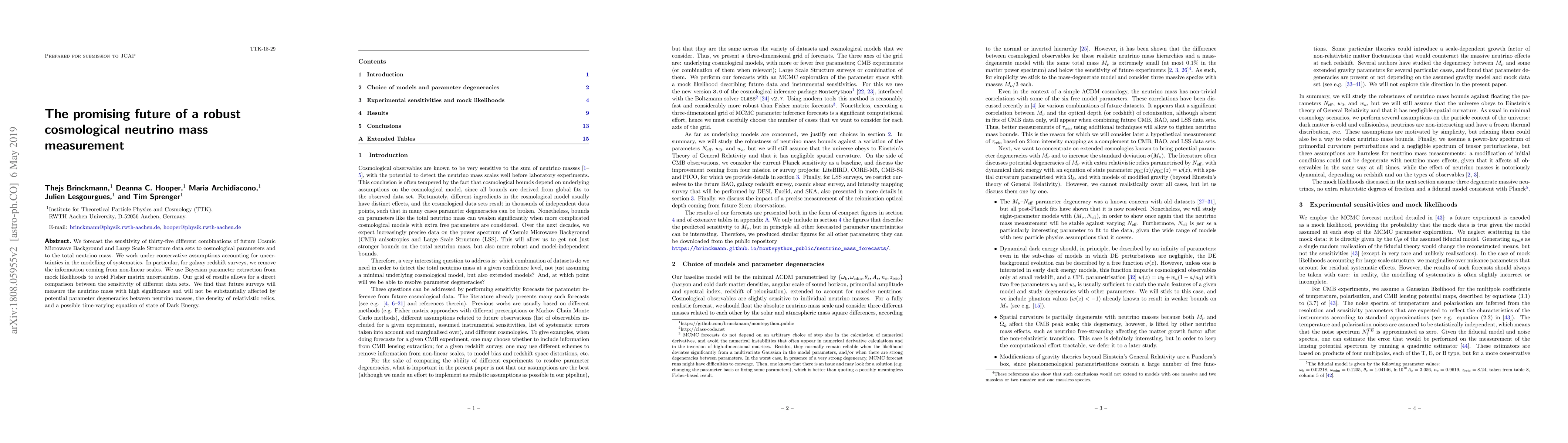 Thumbnail for The promising future of a robust cosmological neutrino mass measurement