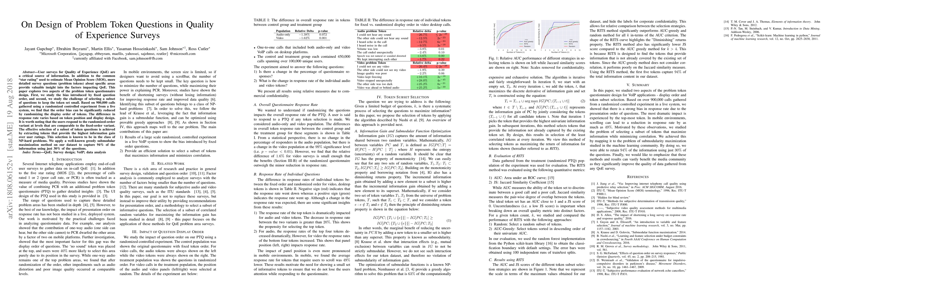 Thumbnail for On Design of Problem Token Questions in Quality of Experience Surveys