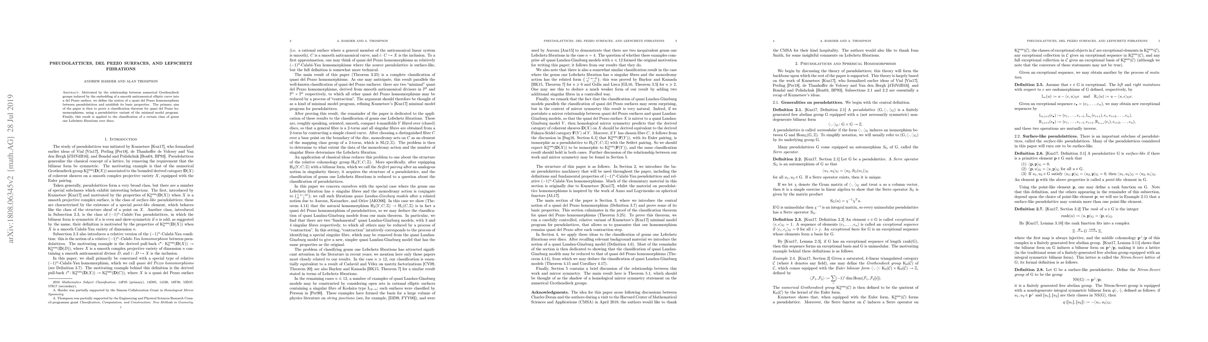 Thumbnail for Pseudolattices, del Pezzo surfaces, and Lefschetz fibrations