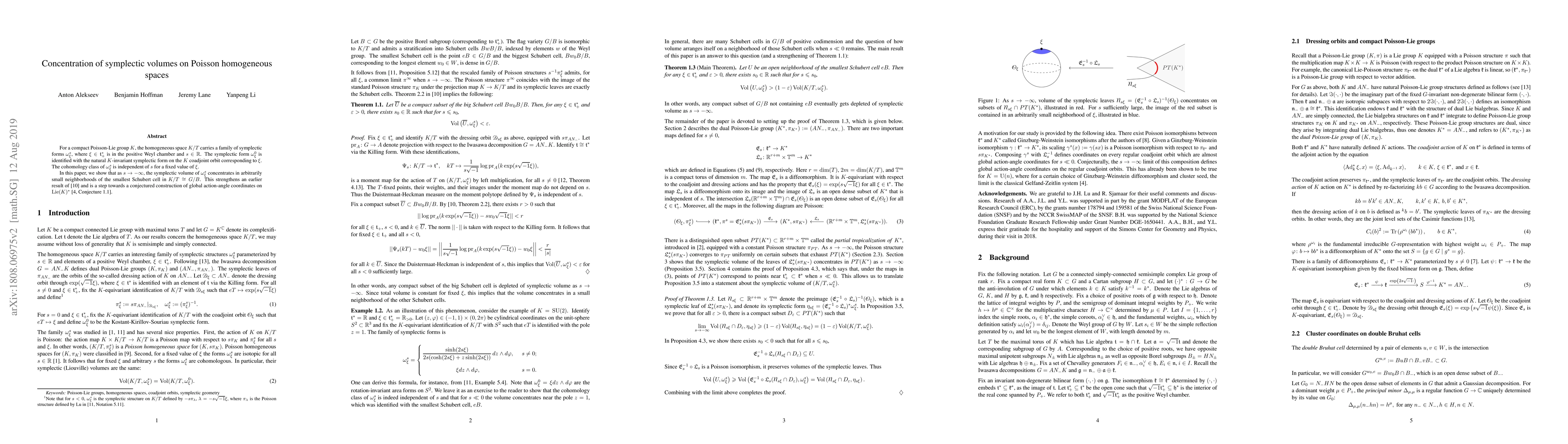 Thumbnail for Concentration of symplectic volumes on Poisson homogeneous spaces