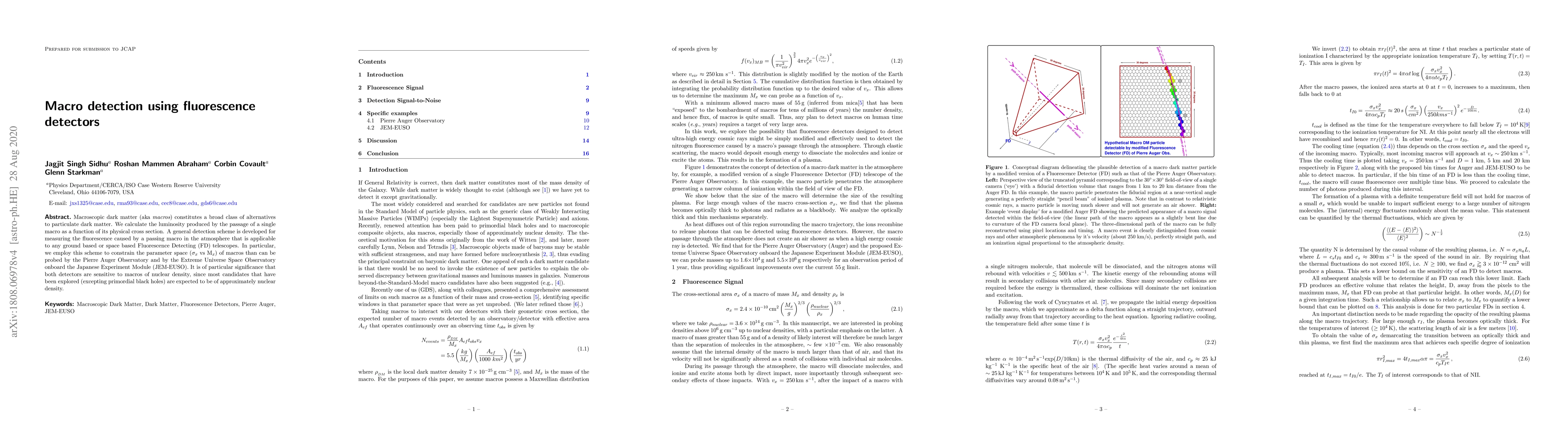 Thumbnail for Macro detection using fluorescence detectors