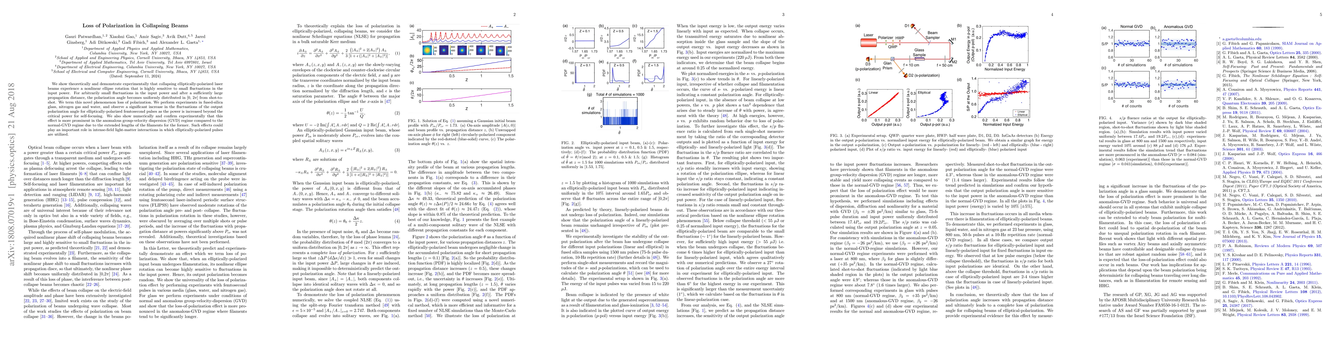 Thumbnail for Loss of Polarization in Collapsing Beams