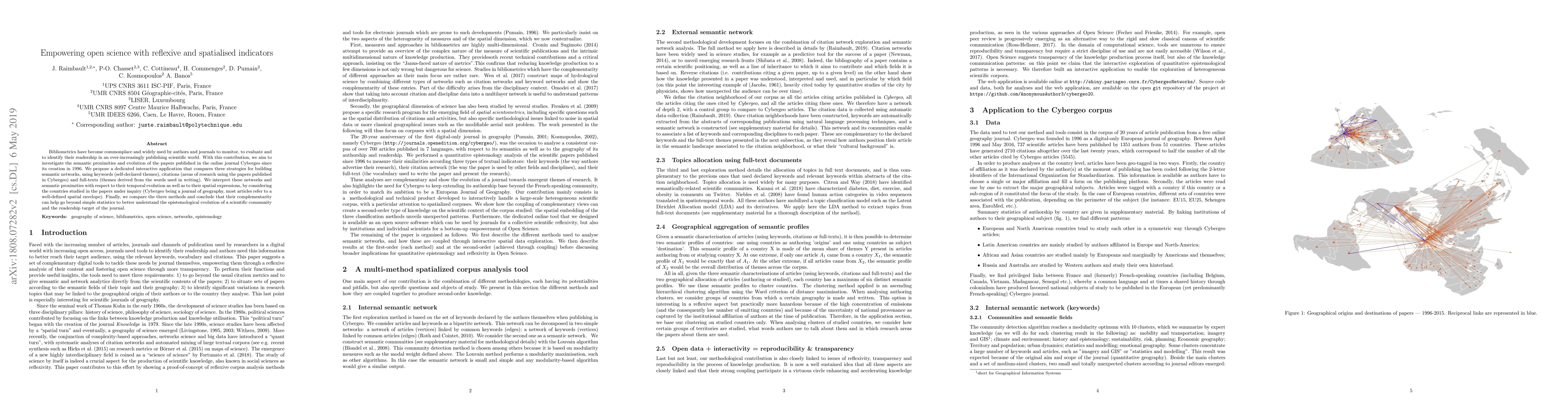 Thumbnail for Empowering open science with reflexive and spatialised indicators