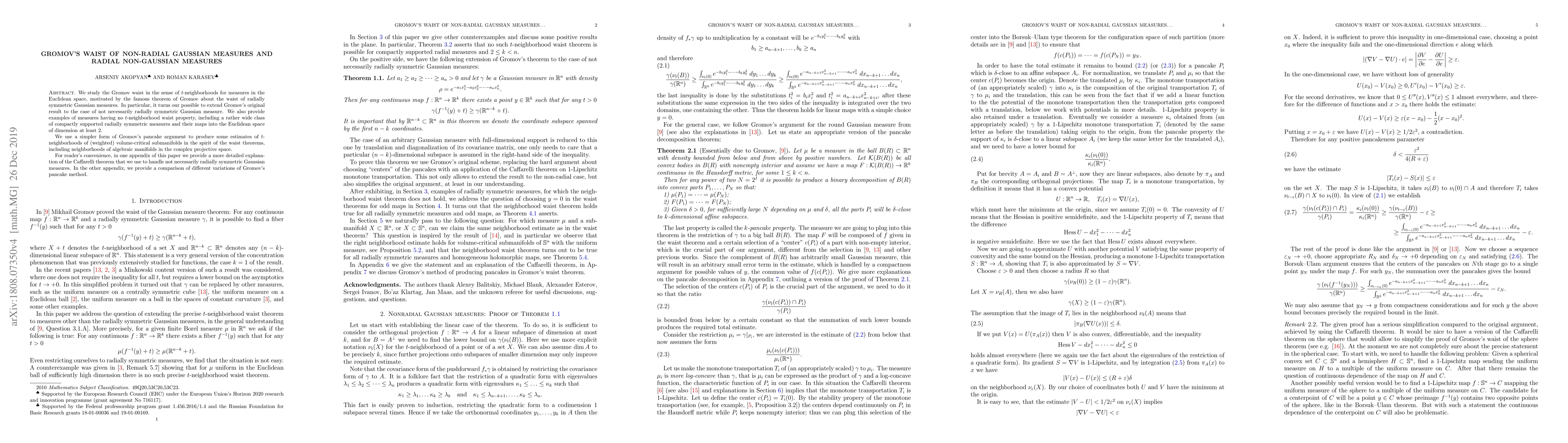 Thumbnail for Gromov's waist of non-radial Gaussian measures and radial non-Gaussian
  measures