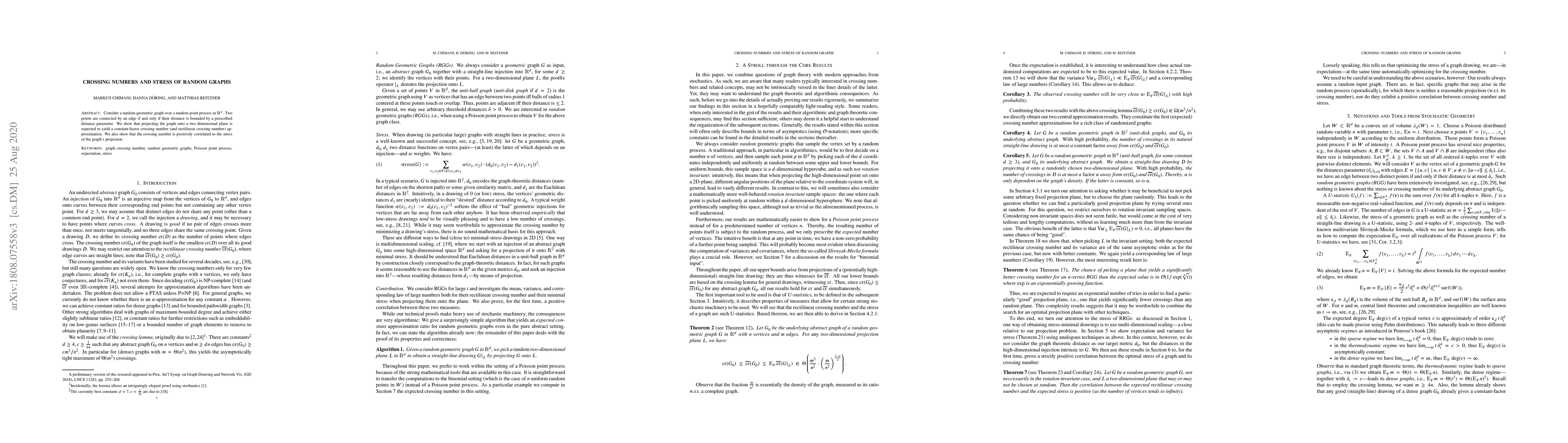 Thumbnail for Crossing Numbers and Stress of Random Graphs