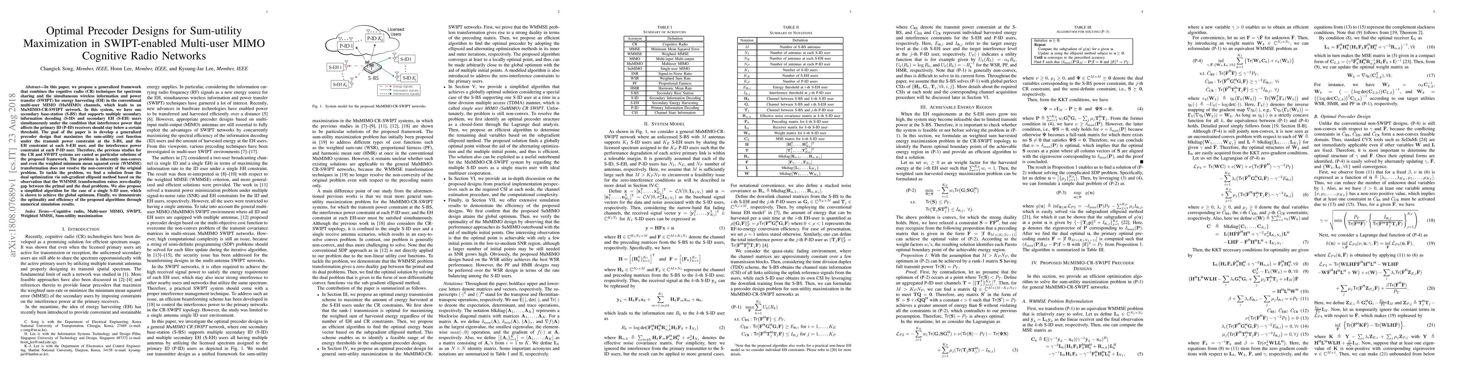 Thumbnail for Optimal Precoder Designs for Sum-utility Maximization in SWIPT-enabled
  Multi-user MIMO Cognitive Radio Networks