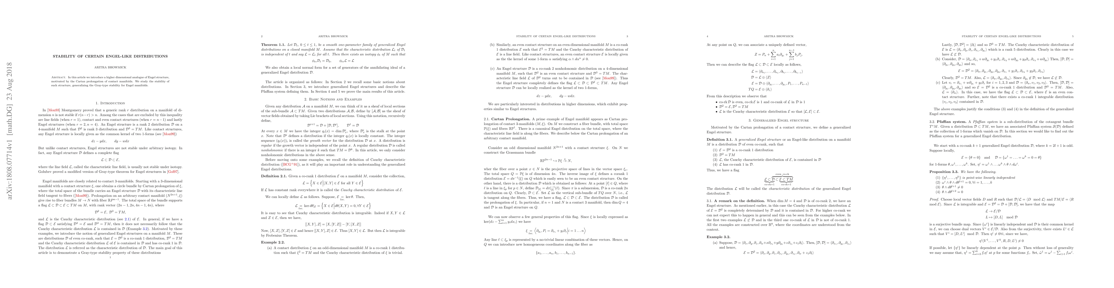 Thumbnail for Stability of certain Engel-like Distributions