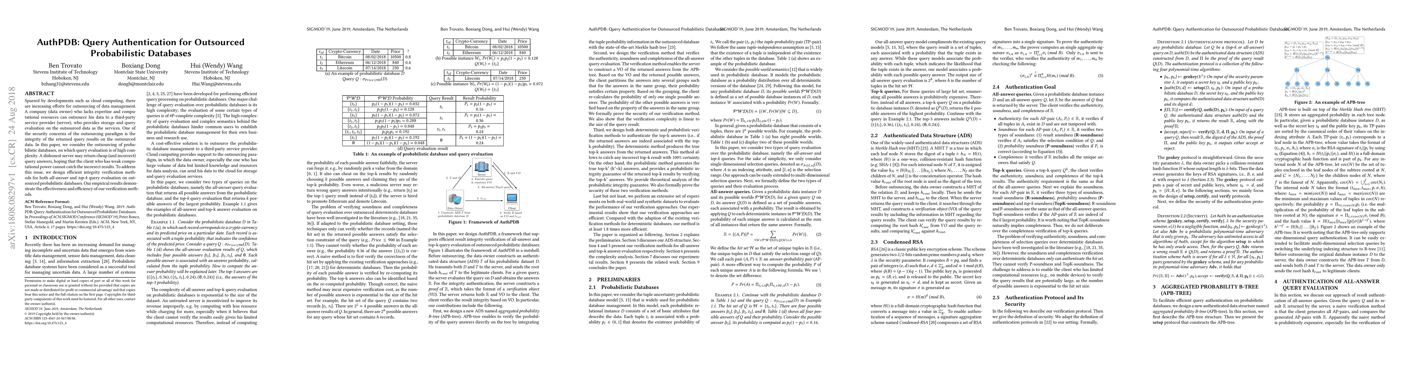 Thumbnail for AuthPDB: Query Authentication for Outsourced Probabilistic Databases