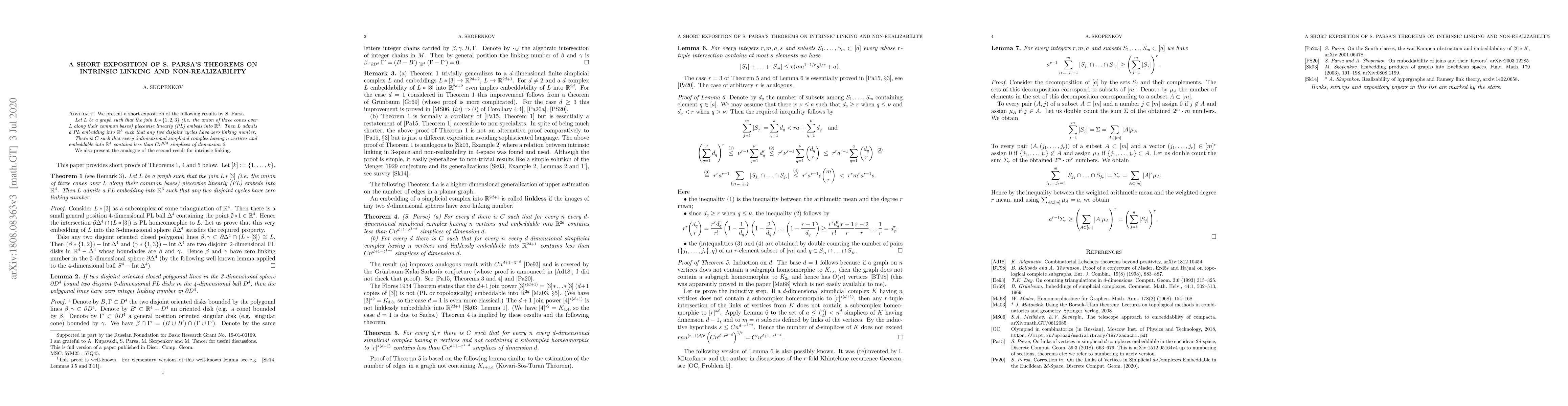 Thumbnail for A short exposition of S. Parsa's theorems on intrinsic linking and
  non-realizability