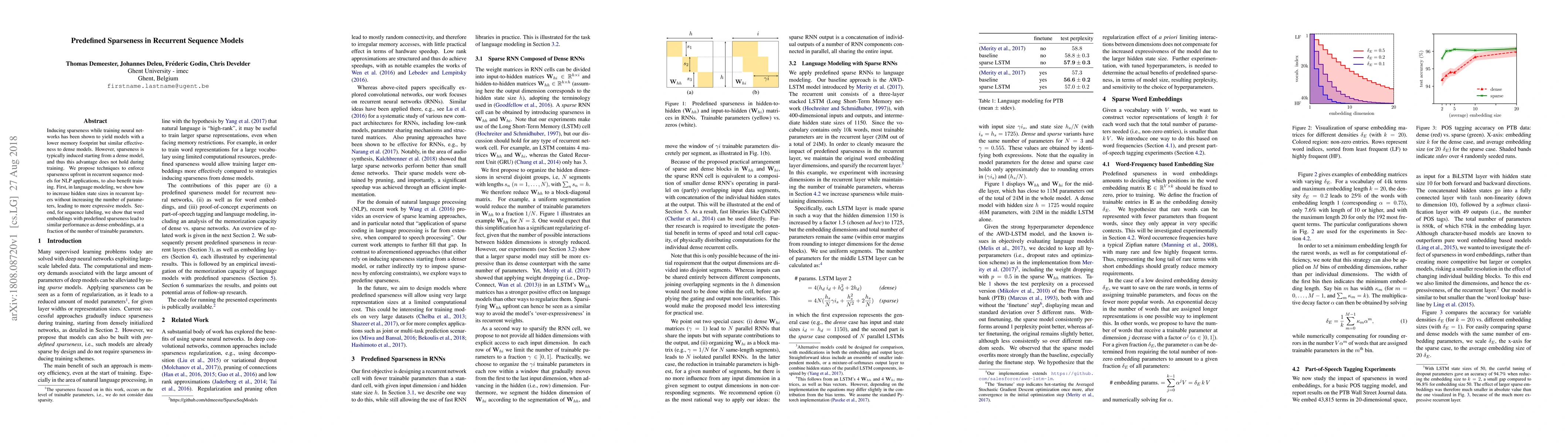 Thumbnail for Predefined Sparseness in Recurrent Sequence Models