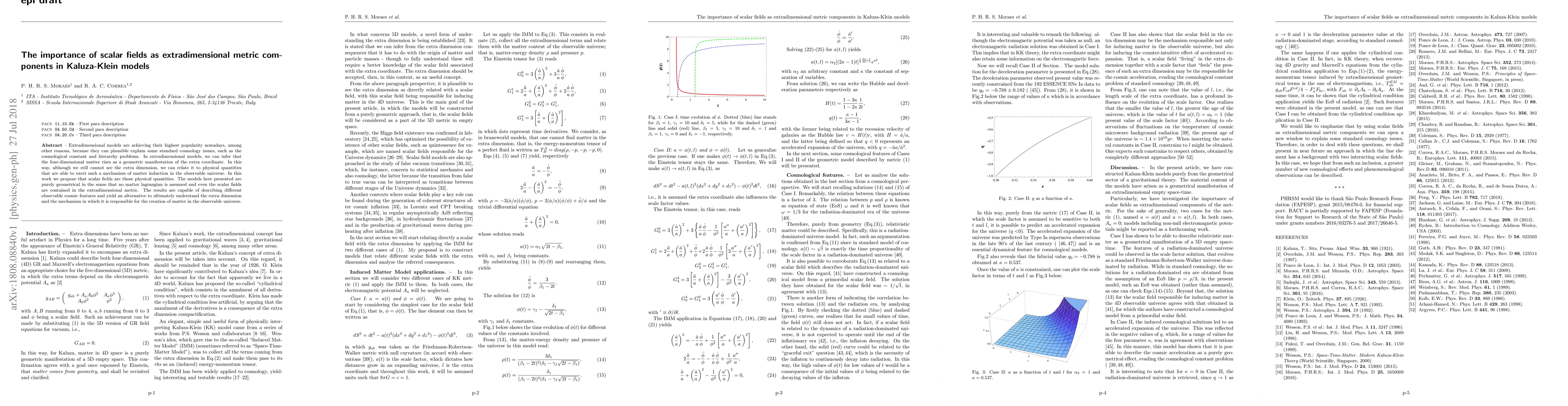 Thumbnail for The importance of scalar fields as extradimensional metric components in
  Kaluza-Klein models