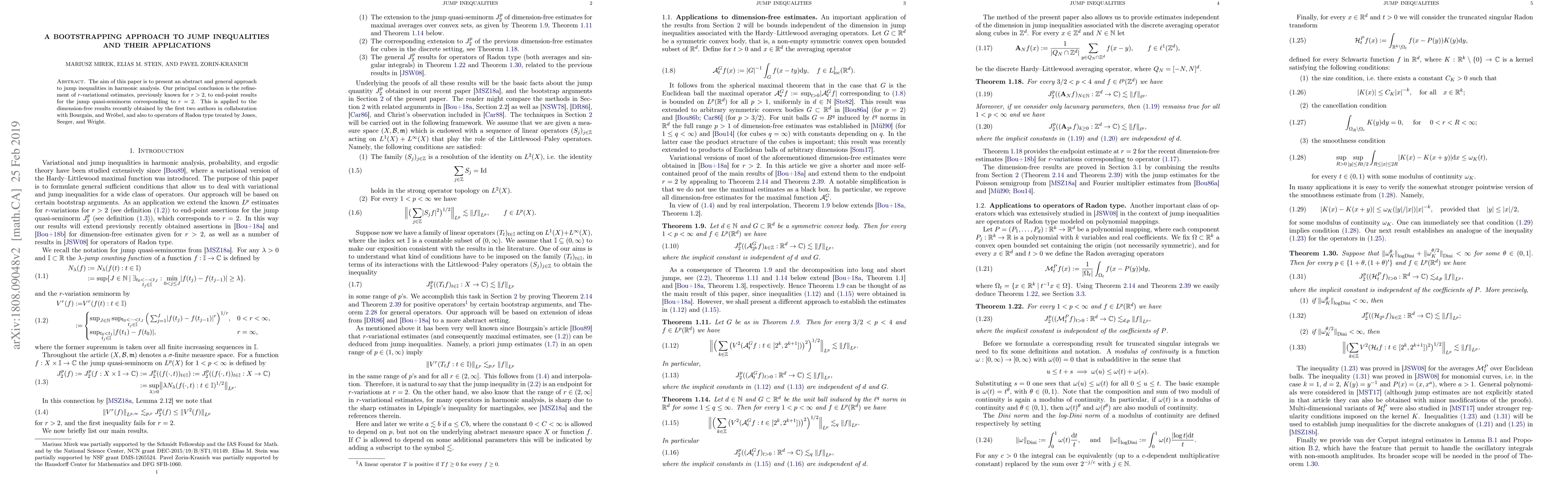 Thumbnail for A bootstrapping approach to jump inequalities and their applications