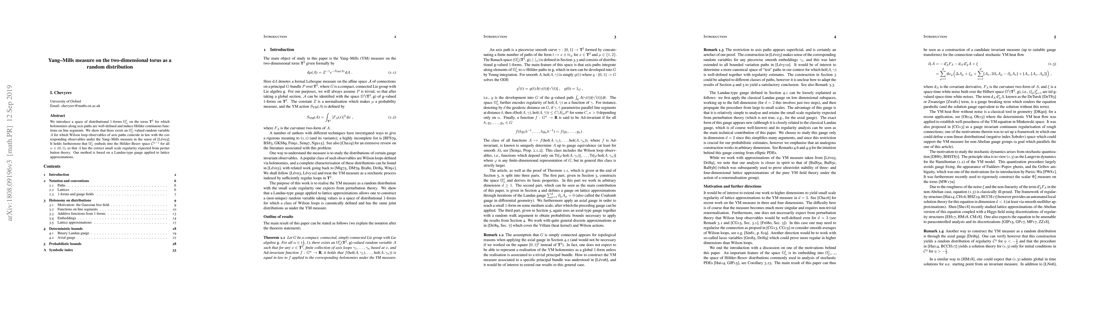 Thumbnail for Yang-Mills measure on the two-dimensional torus as a random distribution