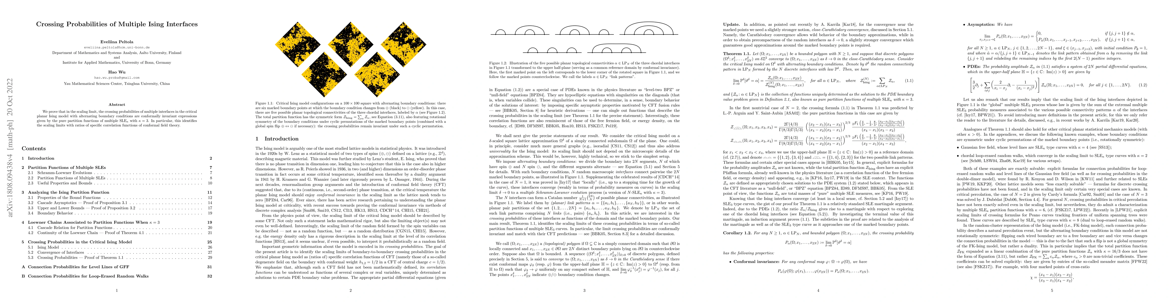 Thumbnail for Crossing Probabilities of Multiple Ising Interfaces