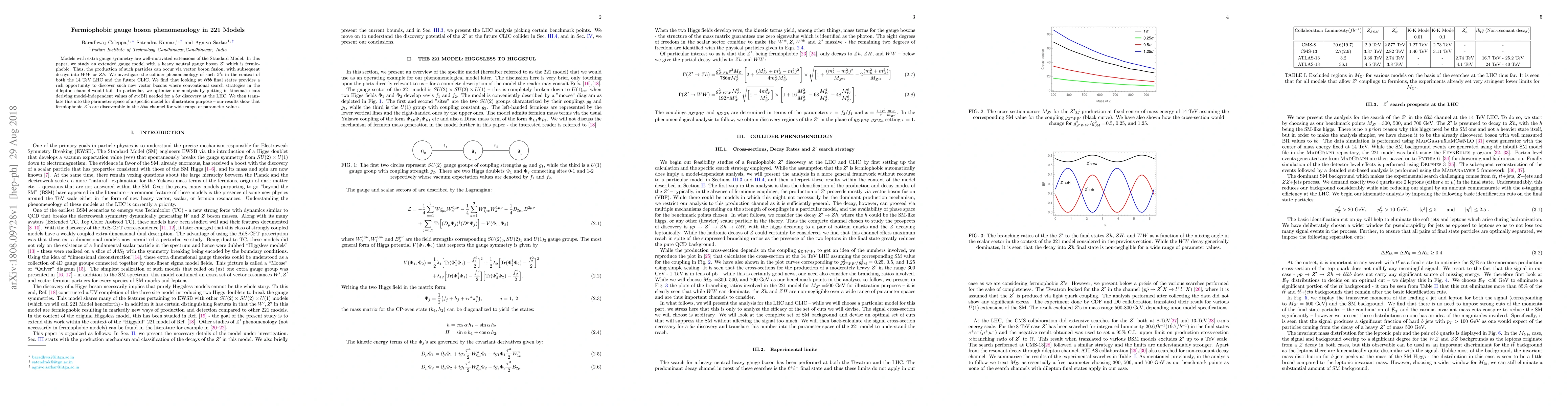 Thumbnail for Fermiophobic gauge boson phenomenology in 221 Models