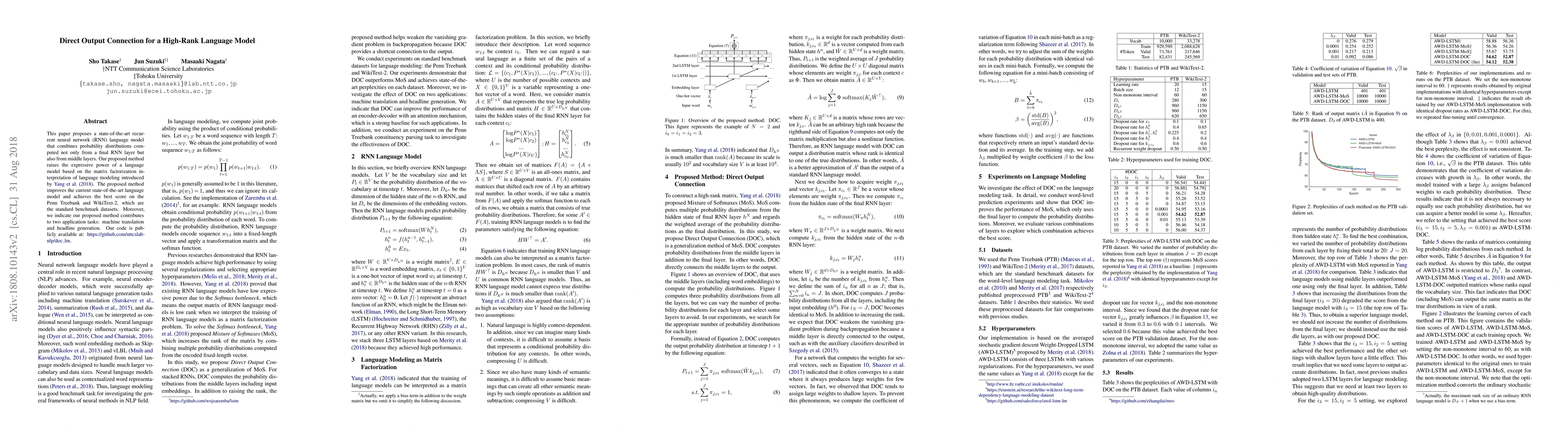 Thumbnail for Direct Output Connection for a High-Rank Language Model