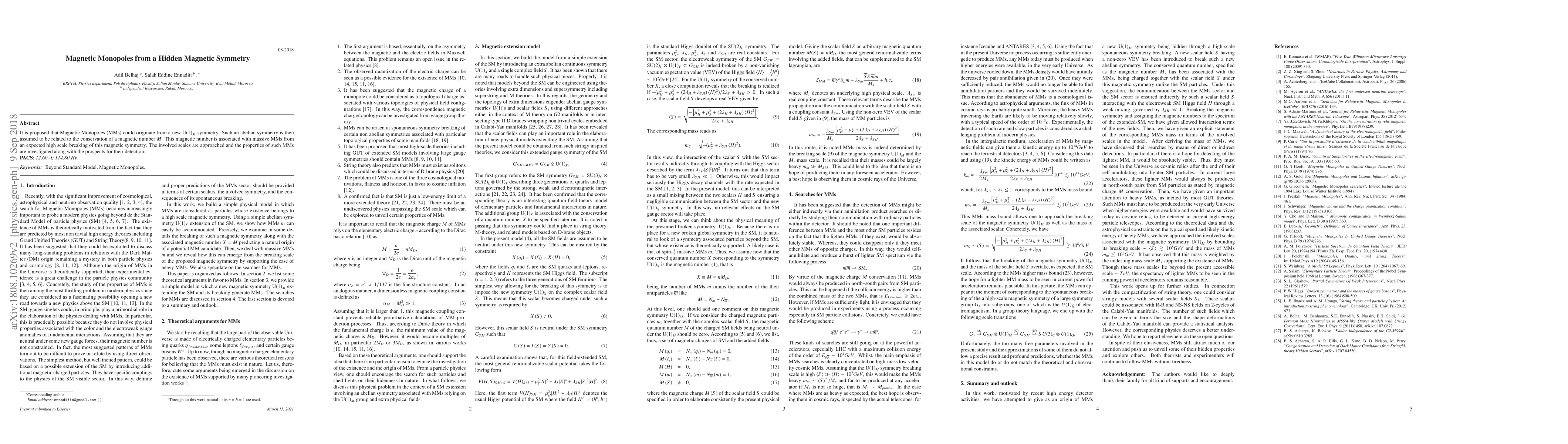 Thumbnail for Magnetic Monopoles from a Hidden Magnetic Symmetry