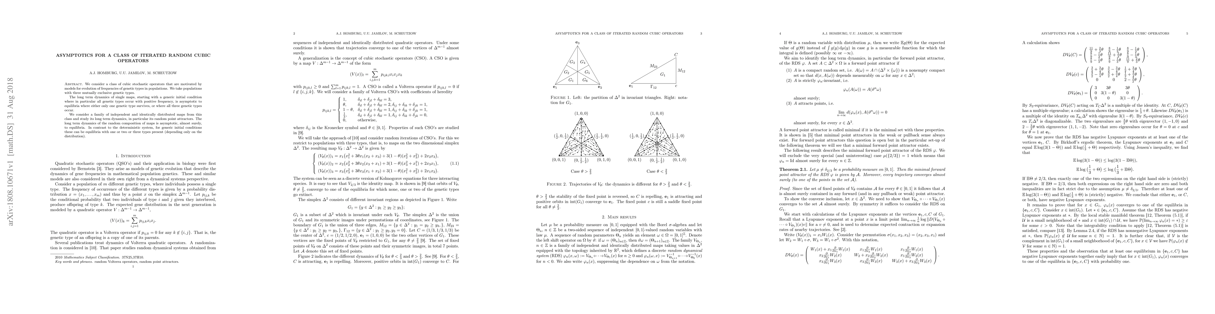 Thumbnail for Asymptotics for a class of iterated random cubic operators